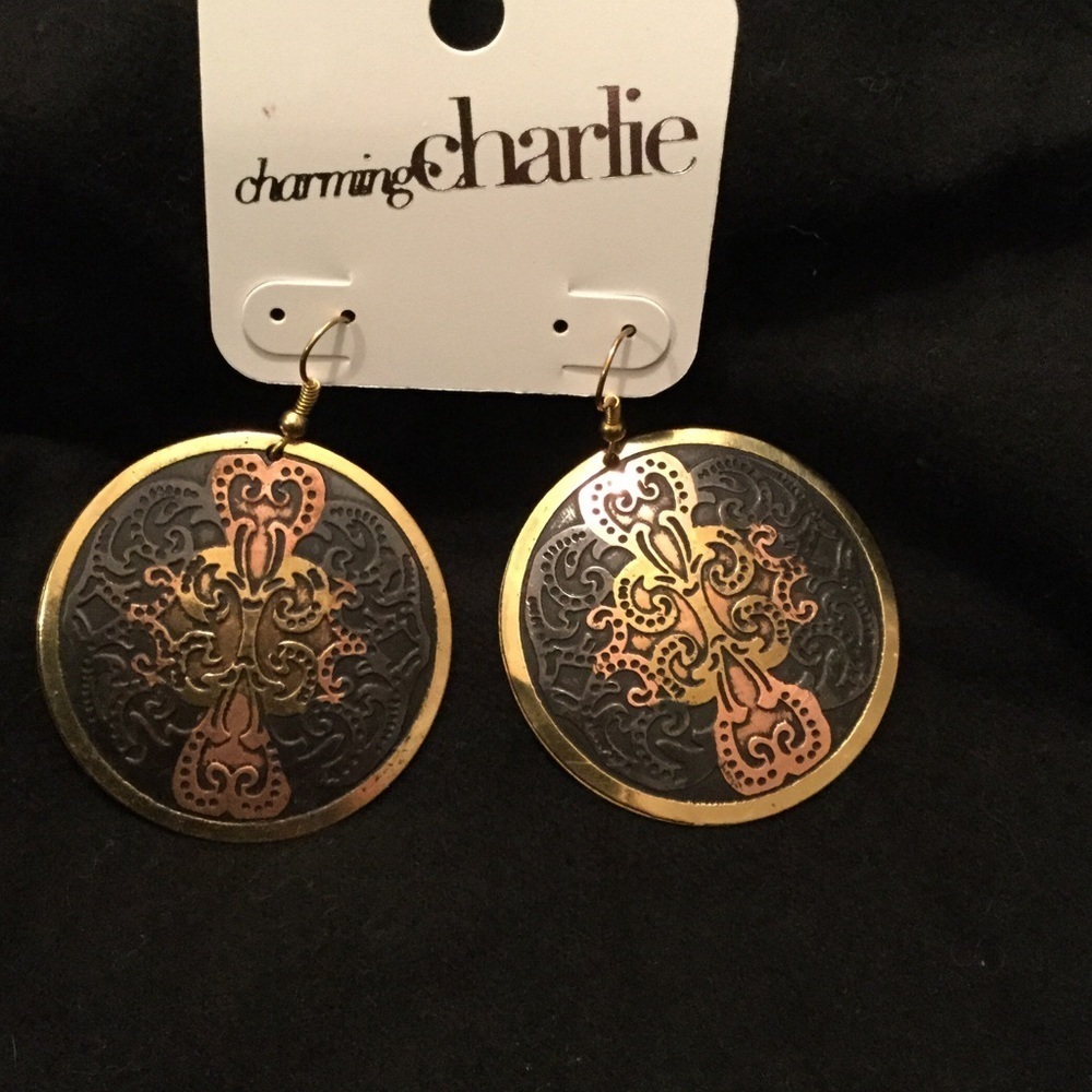 Dangle Earrings Aztec print